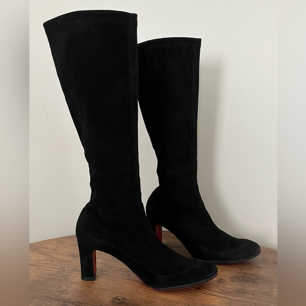 Christian Louboutin Black Suede Boots - size 37 (6.5)